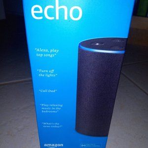 NEW IN BOX! Echo (2nd Generation) - Smart speaker with Alexa - Charcoal Fabric